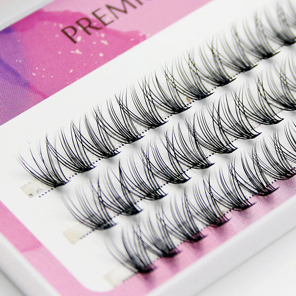 Premium 20D Individual Cluster Eyelash Extension Natural 3D Russian Volume Faux Eyelashes Bunches Lashes Makeup Cilia Cilias