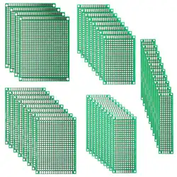 Kit di circuiti stampati per prototipazione su due lati per PCB da 40 pezzi, schede per circuiti stampati perforate non tracciate universali di 5 dimensioni