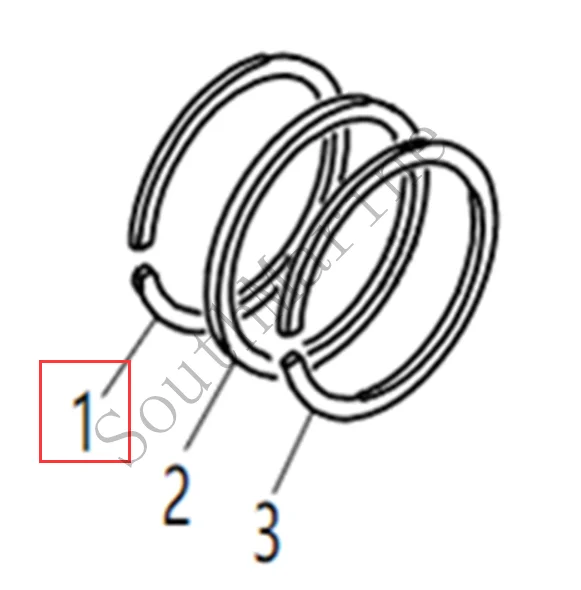 Boat Motor 68D-E1603-00 Piston ring 1  for Yamaha F4 F5 outboard motor 4-stroke