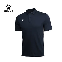 KELME Men's Training Polo T-Shirt  Summer Running Cotton Shirts Casual Short Sleeve Tops High Quantity Polo For Men  K15F117