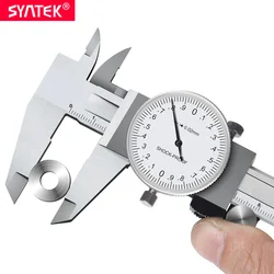 SYNTEK 0.02mm Metric Gauge Measuring Tool Dial Calipers 0-150mm/200mm Shock-proof Stainless Steel Precision Vernier Caliper Box