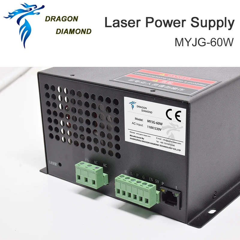 Imagem -03 - Laser Power Supply Gravador para Gravação a Laser Corte Categoria Máquina Original Myjg60w Co2