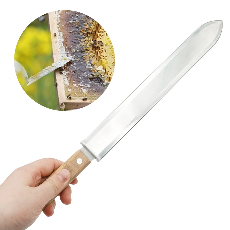 Beekeeping Tool Serrated Blade Bee Honey Knife Stainless Steel 40Cm Bee Hive Scraper Uncapping Apiculture Beekeeper Supplies