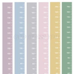 Kids Height Growth Chart Ruler for Kids, Removable Wall Wood Frame and Canvas Room Decoration-Measure Chart 79 x 7.9 In