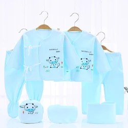 Newborn Girl Clothing Baby Sets 7pcs/set 5pcs/set Shirts+Pants Rompers Suits for Children Infant Suits