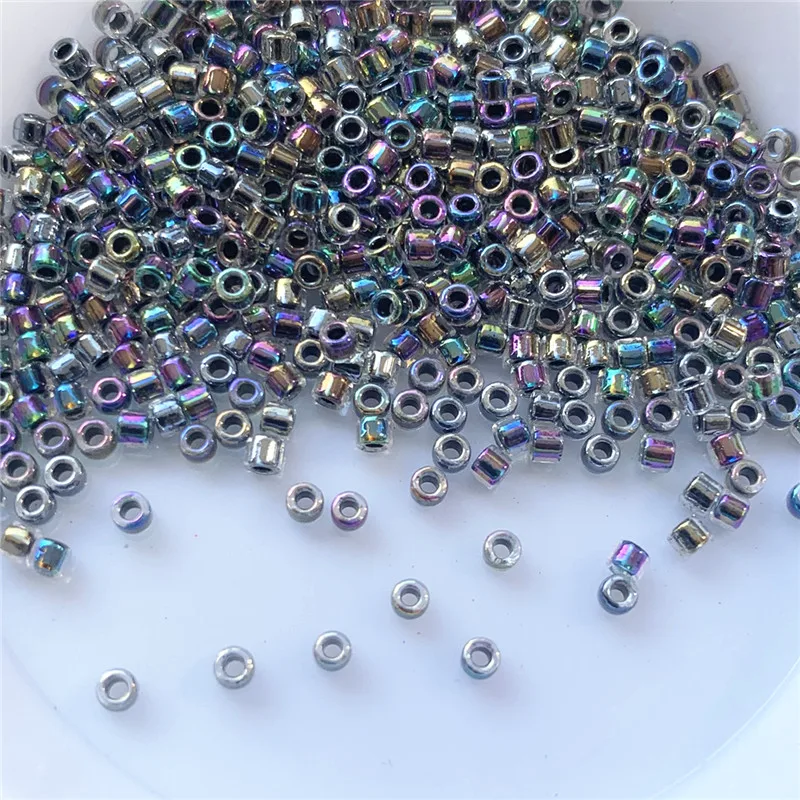 2mm Delica Perlen Illusory Farben Glas Seed Bead Silber Ausgekleidet Kristall Miyuki Perle Für DIY Schmuck Machen Ohrringe Armband handwerk