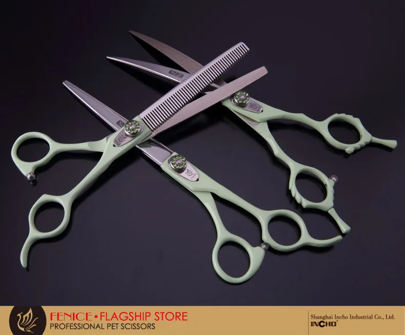 Fenice Hund Schere Set Gerade & Ausdünnung & Gebogene Hundesalon Schere Kits Bichon Teddy Bomei Hund Grooming Schere Set werkzeug Set – Detail 21