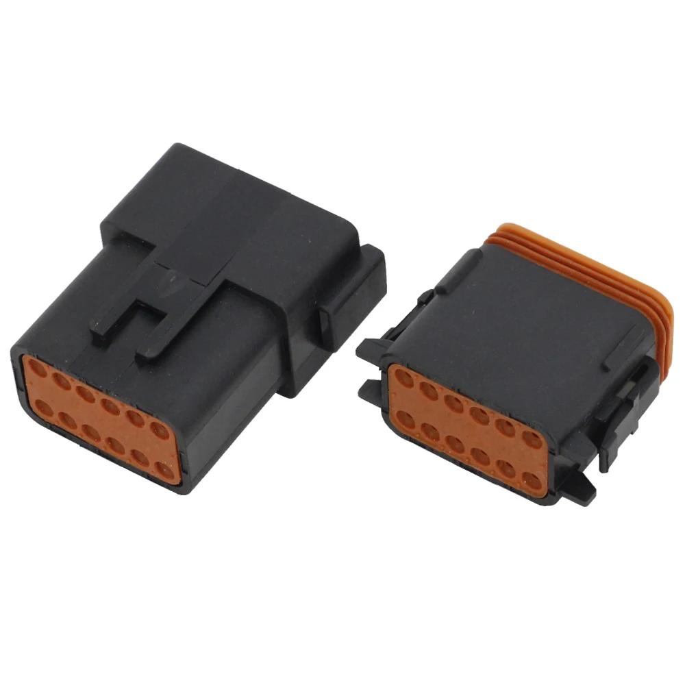 Black 12 Pin DT04-12P/DT06-12S DJ3121Y-1.6-11/21 DT Connector Automobile waterproof wire electrical connector plug