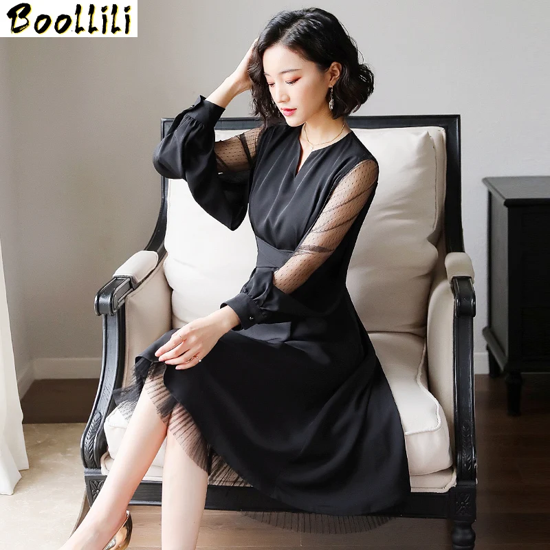 

Summer Dress Spring 2023 Vintage Sexy Party Black Dress for Women Midi Mesh Dress Elegant Clothes Ladies Dresses Vestidos