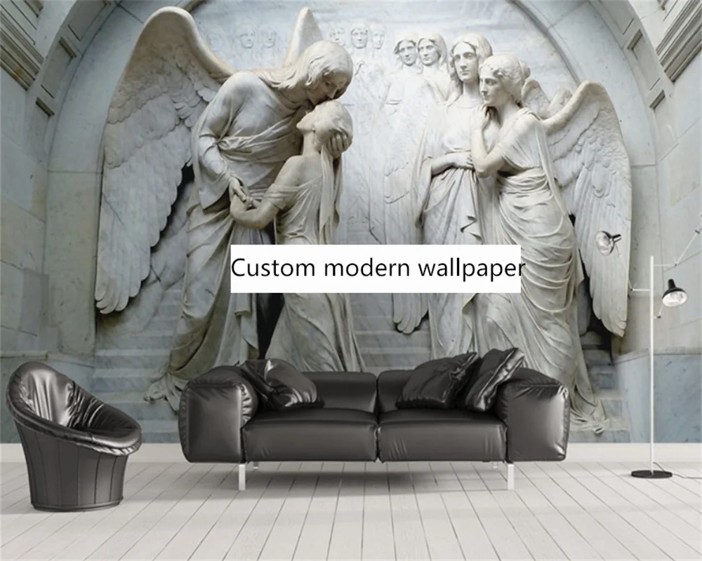 

beibehang Customize new European classic sculpture character mural living room TV sofa bedroom wallpaper wall papers home decor