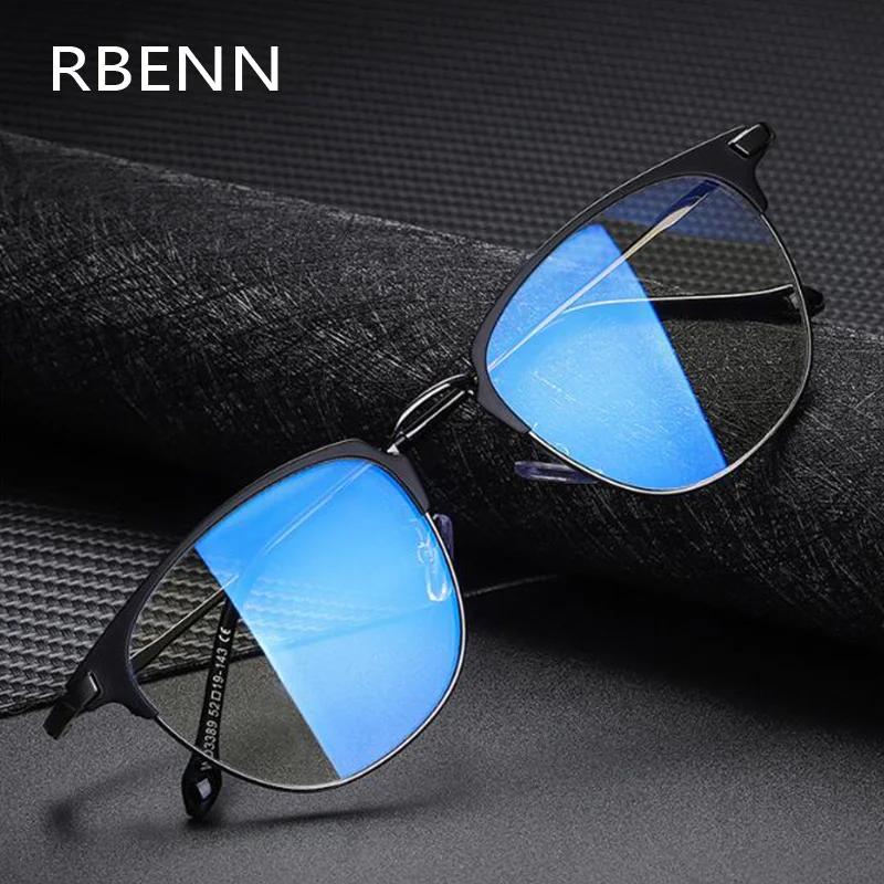 RBENN 2020 New Men's Anti Blue Light Computer Glasses Women Metal Frame Blue Light Blocking Gaming Eyegalsses UV400 Protection