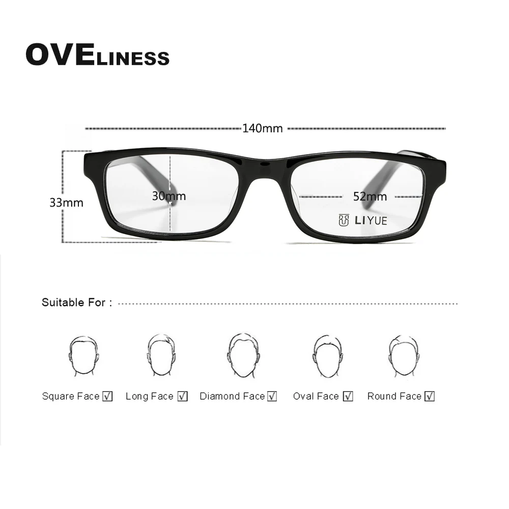 2021 Fashion eyeglasses frames Acetate eye glasses frame men women Optical Myopia Prescription Clear glasses Spectacles eyewear