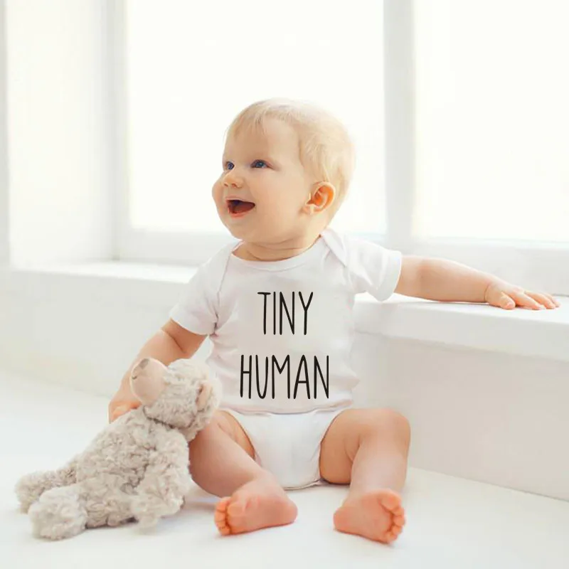 Cute New Cute Baby Clothes Summer Newborn Kids Baby Boy Girl Ting Human Bodysuit Jumpsuit Clothing Outfits 0-18M White