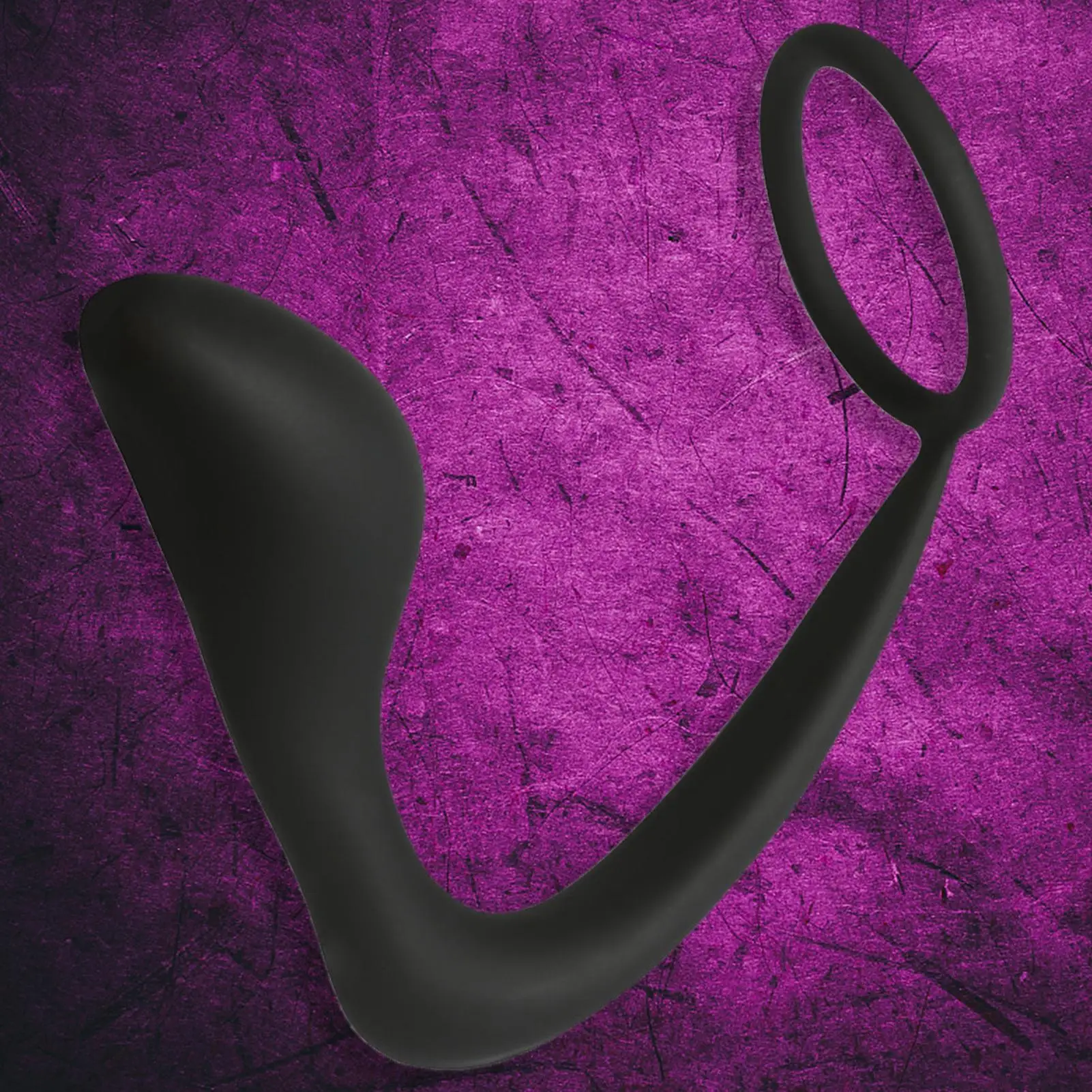 2 in 1 Stretchy Penis Cock Ring Anal Plug Prostate Massage Delay Ejaculation Toy