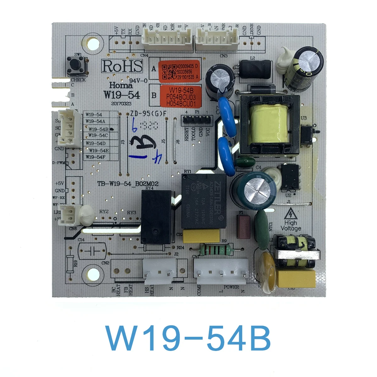 Homa W19-54A/B/C/D/E/F/G Refrigerator / Fridge Main PCB Power Control Board for Candy, Magic Chef, Super General, Frigidaire