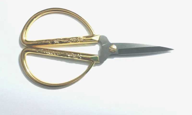 

5pcs high quality Gold plated Alloy Household Shears Scissors New