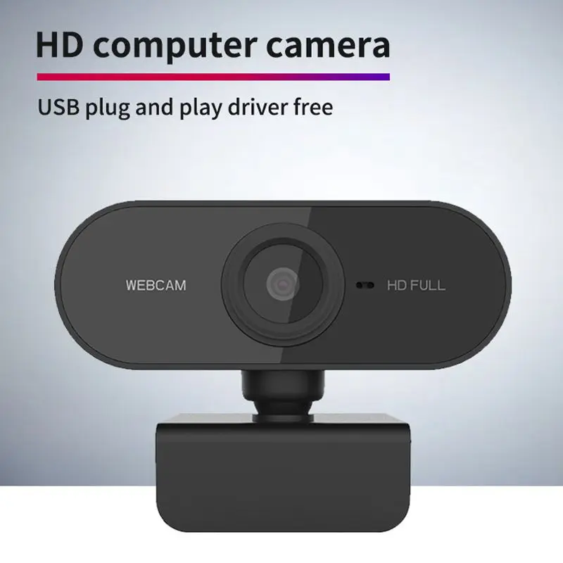 HD 1080P Webcam Mini Computer PC Web Camera with USB Plug Rotatable Cameras for Live Broadcast Video Calling Conference Work