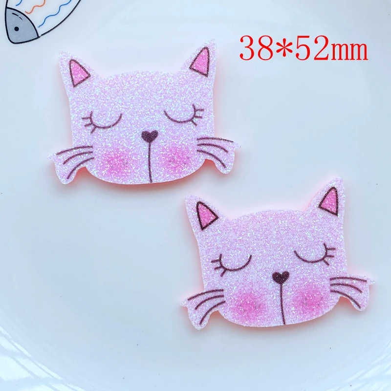20pcs/Lot Glitter Lovely Unicorn Appliques Felt Patches For Crafts Clothing DIY Scrapbooking Accessories L81