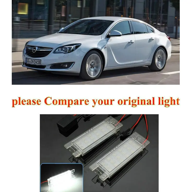 

2pc Car Accessories Special Car License Plate Lamp For vauxhall opel insignia 2009-2013 canbus error free