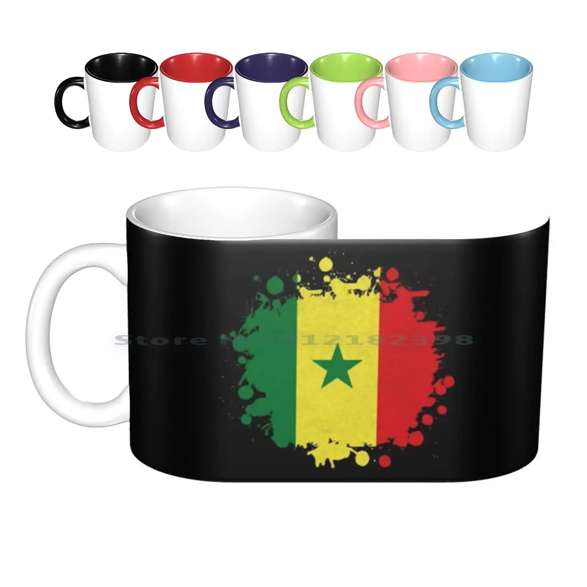 Senegal blob/geschenk touba afrika keramik becher kaffeetassen milch tee becher landes farben ideen senegal ese touba blob pikine west