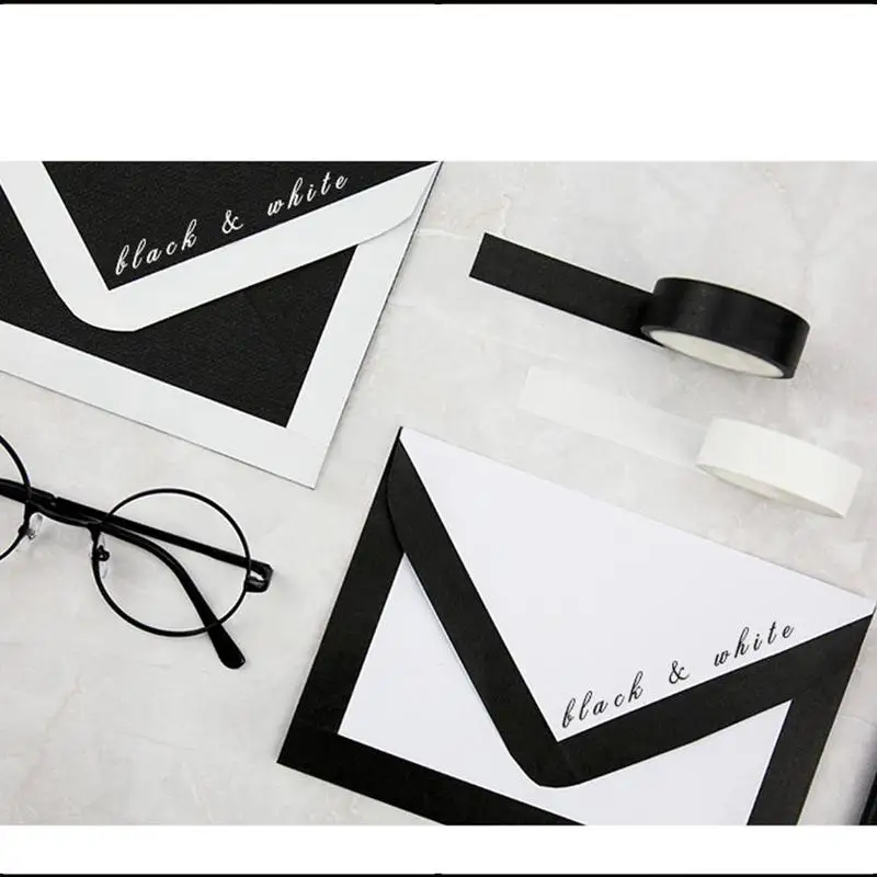 1 قطعة اللون الأسود والأبيض اشي الشريط سكرابوكينغ ملصقات ل Handma الشريط اخفاء طالب اللوازم المستخدمة J9O5 القرطاسية F0C9