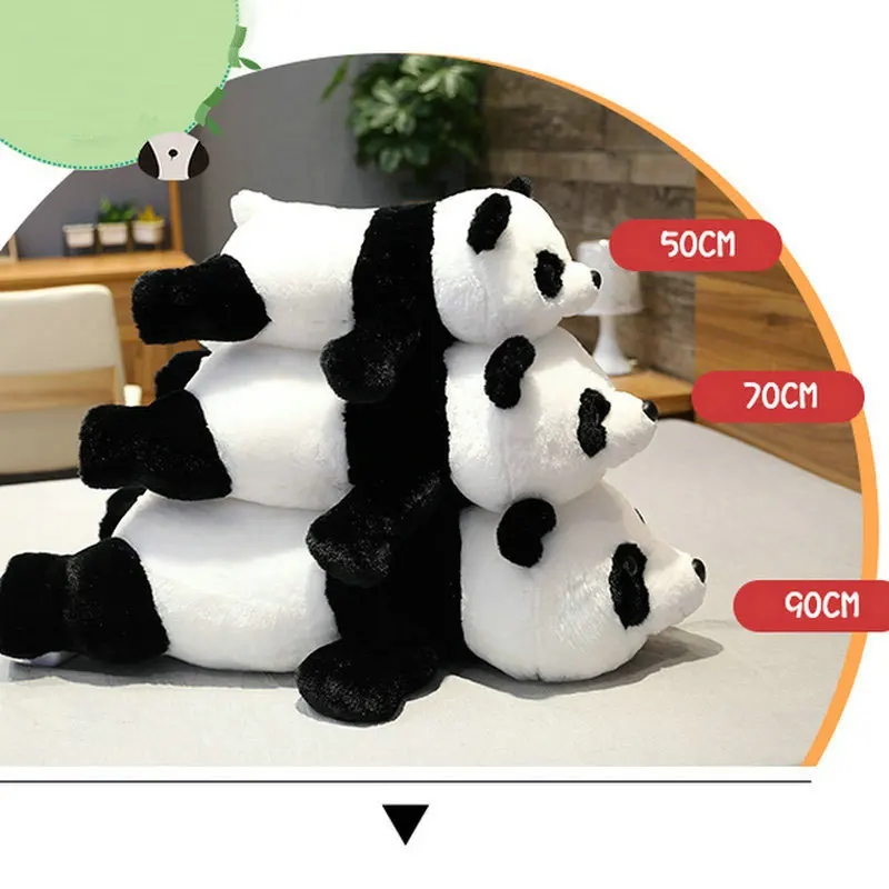 50-110cm lindo Panda juguetes de peluche peluche Aniaml oso muñeca suave dibujos animados almohada para dormir cojín regalo de cumpleaños