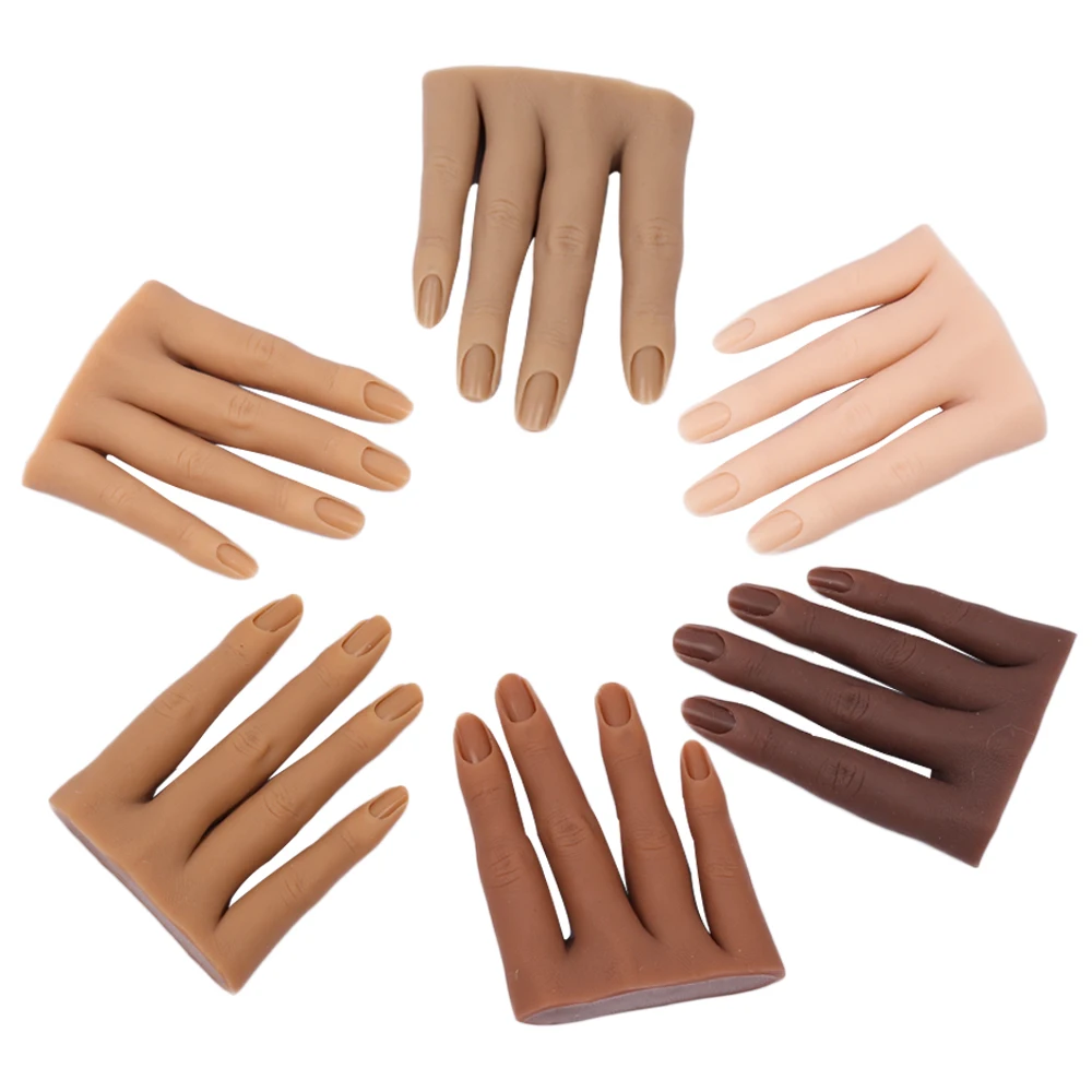 

Hand to Practice Nails Silicone Practice Hand Model 3D Adult Mannequin Fake Hand Manicure Display Model Moveable