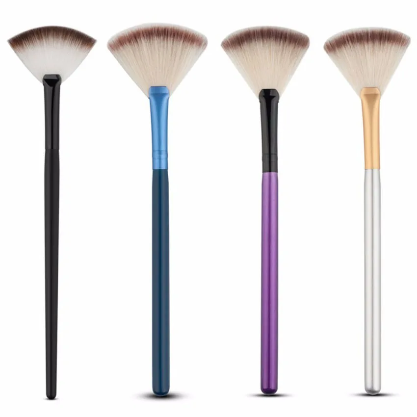 1pc Fan Shaped Highlight Brush Contour Brush Makeup Brush Face Loose Powder Brush Cosmetic Beauty Tools