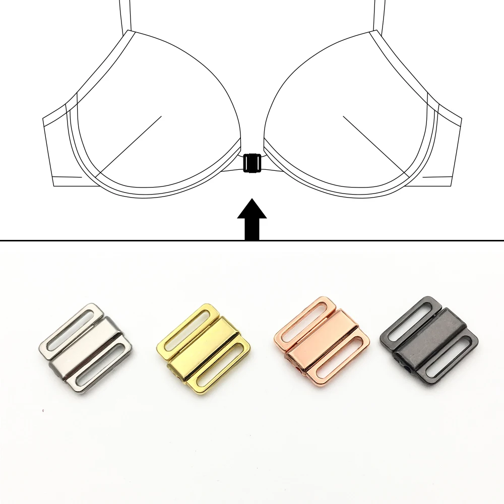 5 Sets BH-Legierung Frontverschluss Bademode Clip Clickers Bikini Schnallen Ersatz Bramaking DIY Zubehör – Detail 1