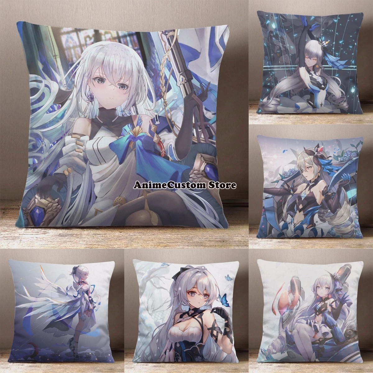 Game Honkai Impact 3 Bronya Zaychik  Darknesss Square Throw Pillow Siesta Dakimakura Dakimakura Safa Back Cushion Otaku Gifts