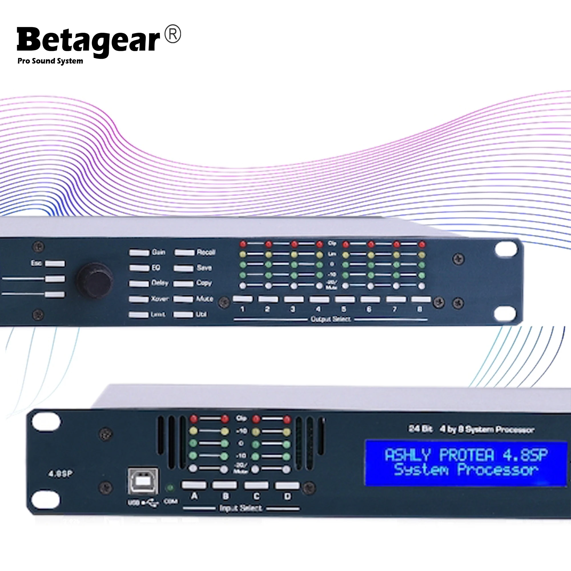 Betagear 4.8SP 4Input 8Output Protea Processor Loudspeaker Processador De audio Professional Audio Processeur Speaker Management