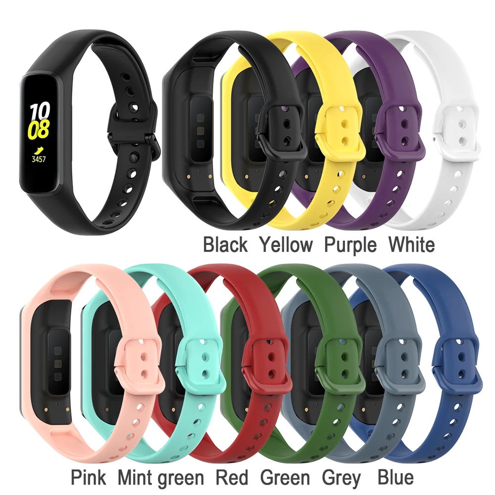 Silicone Strap para Samsung Galaxy Fit E R375, Pulseira Ajustável Inteligente, Pulseira de Substituição