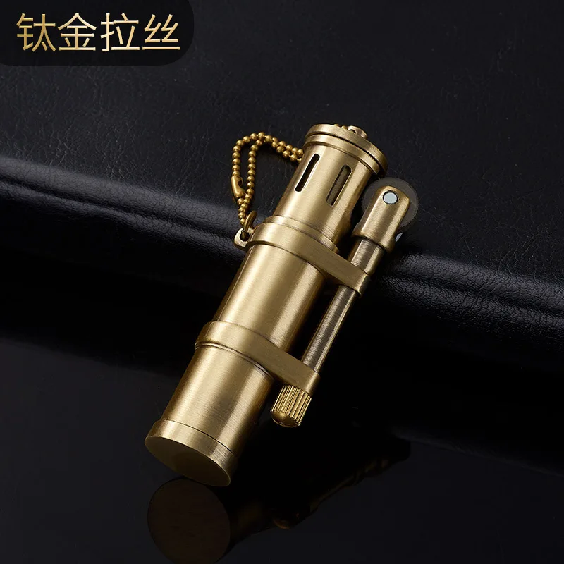 Classic Retro Kerosene Lighter Tanker Flint Metal Personality Creative Windproof Lighters Cigar Smoking Accessories Gift For Man