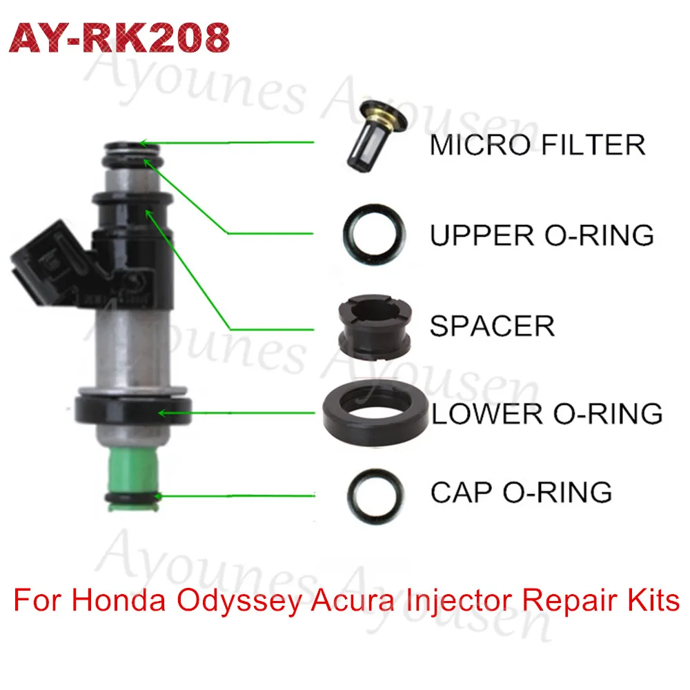 40set auto part  fuel injector repair kit ,fuel filter,seals  rubber o-ring for keihin inejctor For Nissan car (AY-RK208)