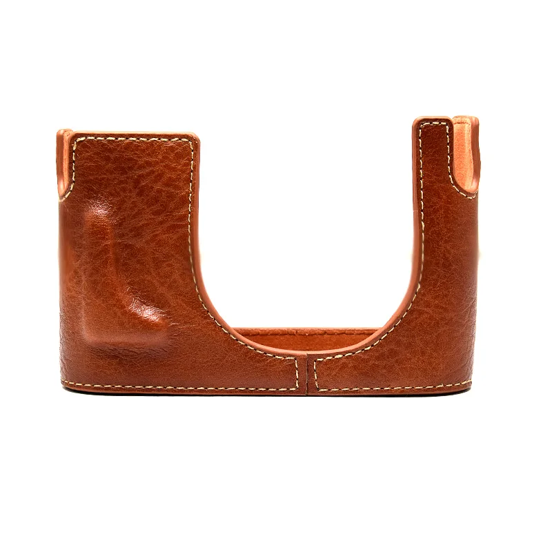 Камера сумка из искусственной кожи половина тела набор крышка для объектива Leica Q Q2 черный/коричневый/кофейный с Батарея открыть