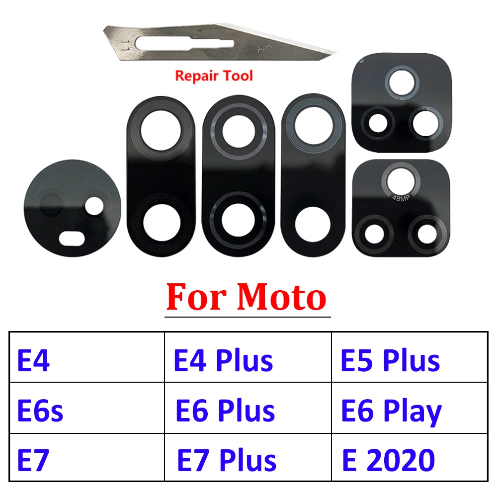 접착식 후면 카메라 유리 렌즈, 모토로라 모토 E4 E5 E6 E6s E7 플러스 플레이 E 2020, 신제품