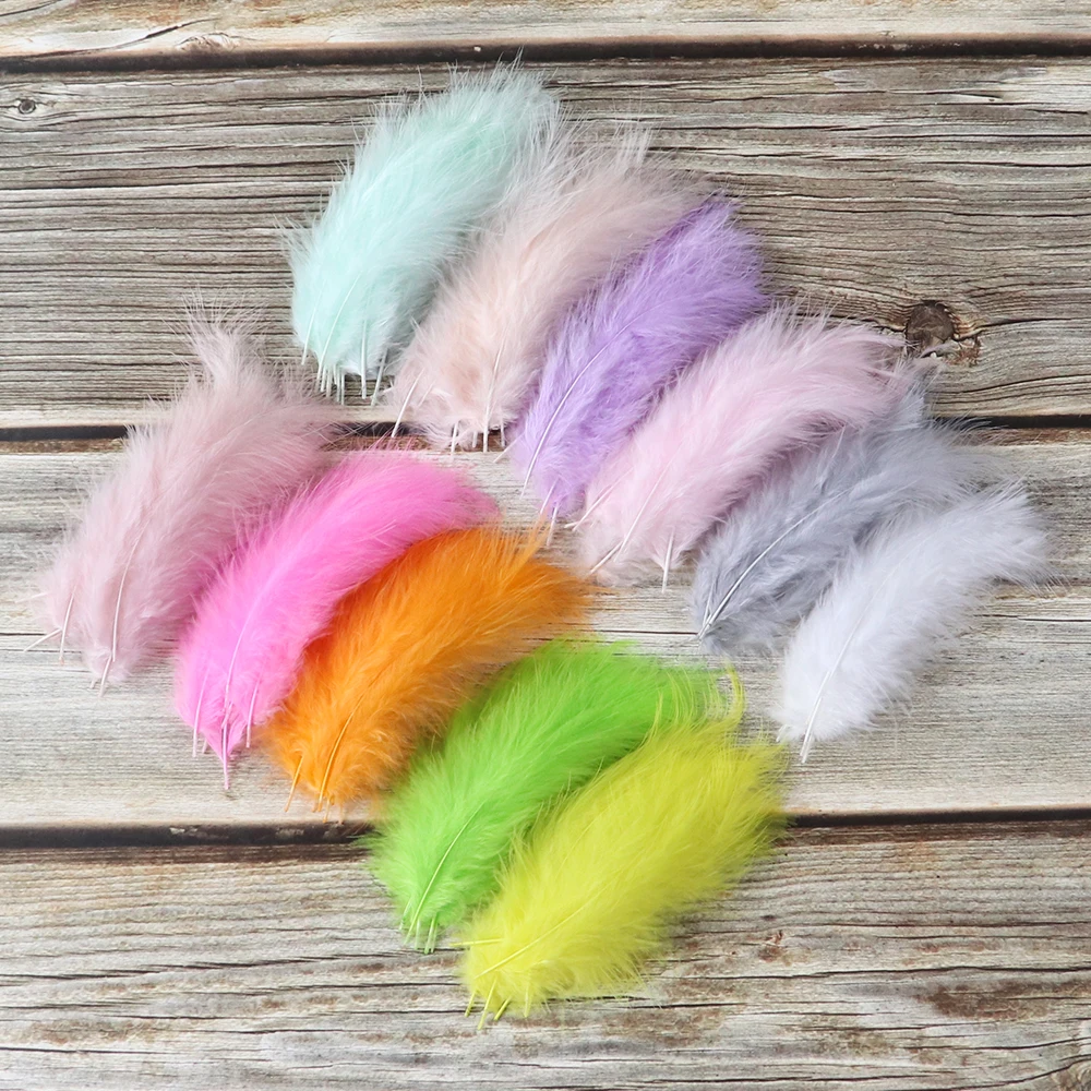 Natural Plumes 4-6“ 10-15cm Marabou Turkey Feathers Wedding Dress DIY Jewelry Decor Accessories pretty Plumes 50/100/300/500PCS