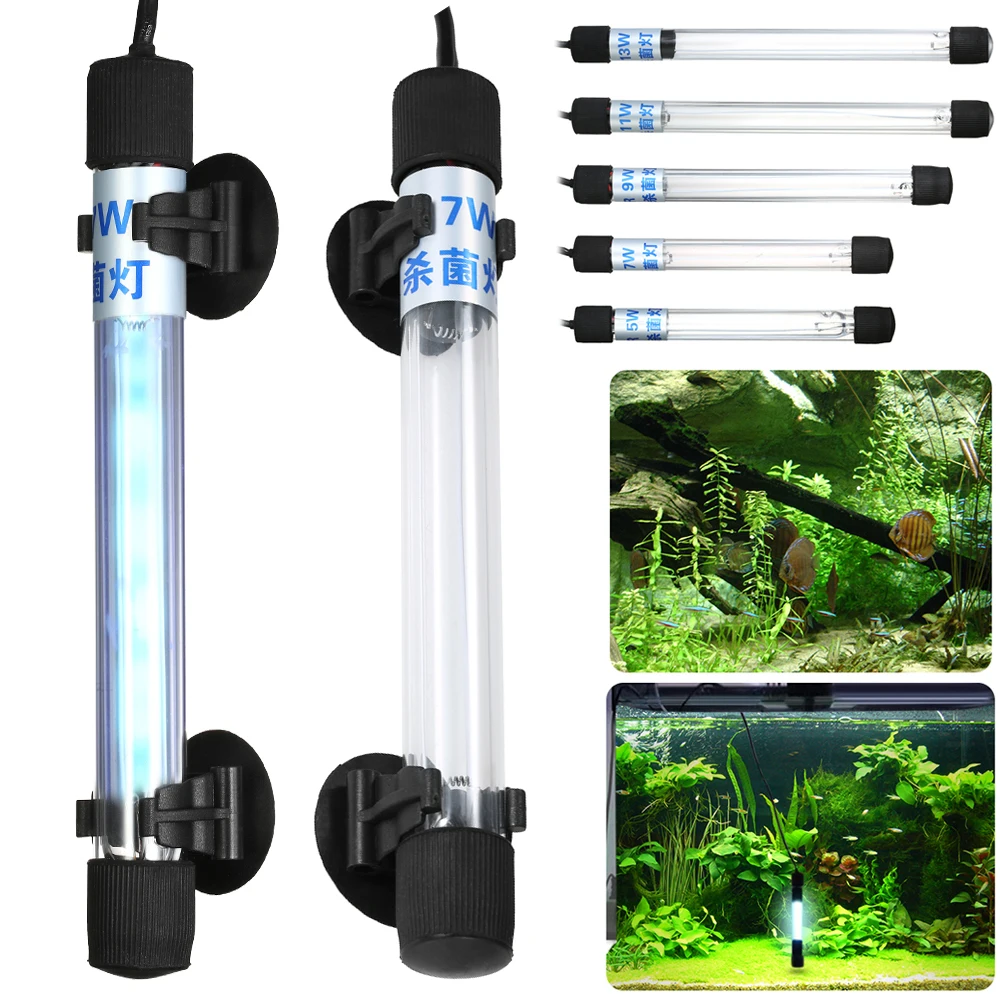 УФ-стерилизатор UVC для аквариума, погружная лампа для дезинфекции, бактерицидный светильник для очистки водорослей УФ-стерилизатор UVC для аквариума, погружная лампа для дезинфекции, бактерицидный светильник для очистки водорослей