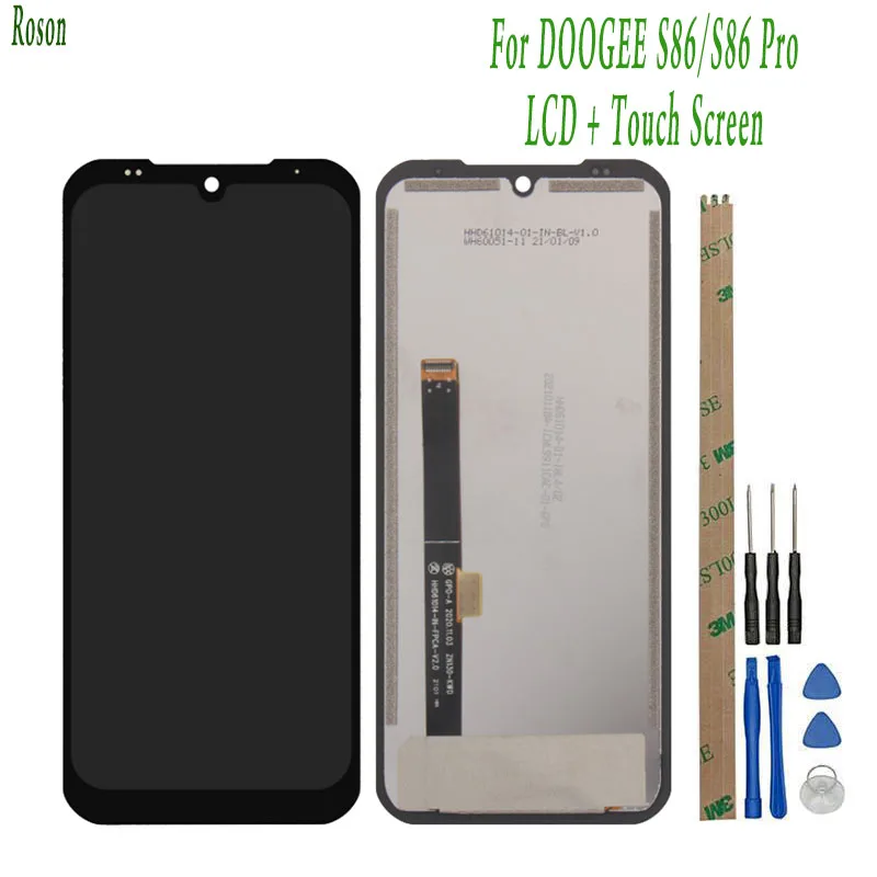 Roson For LCD Display For Doogee S86 / S86 Pro Replacement LCD DisplayTouch Screen Digitizer Assembly 6.10 inch Black