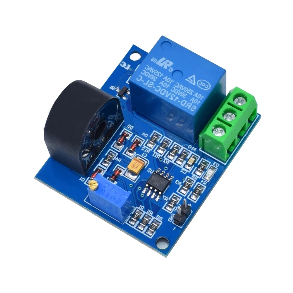 DC12V 0-5A overcurrent protection sensor module AC current detection sensor relay Switching signal output