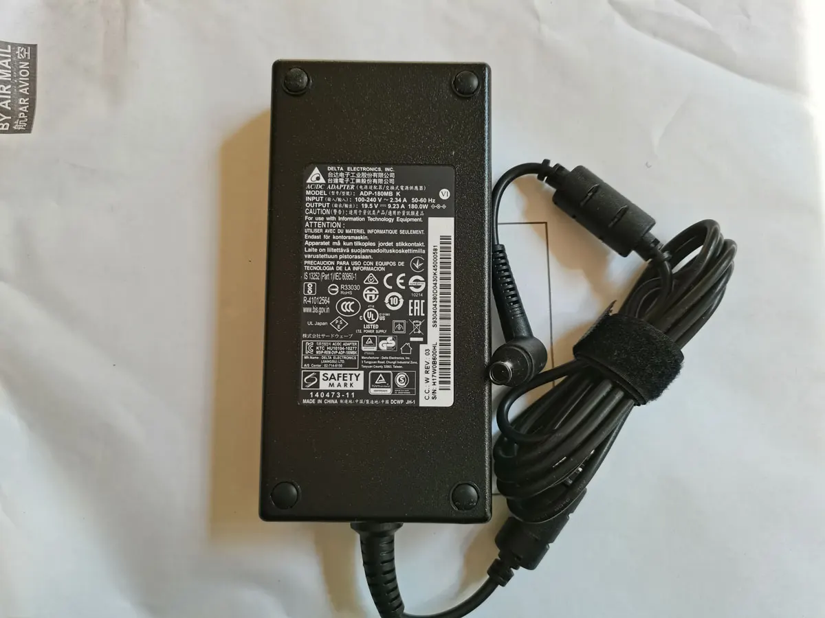 

NEW OEM Delta 19.5V 9.23A 180W ADP-180MB K For MSI GP73 Leopard 8RE-062UK MS-17C5 Laptop Original 7.4mm Pin AC Adapter