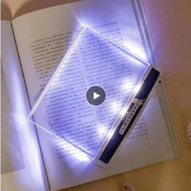 Creative LED Book Light Desk Lamp Home Indoor Kid Bedroom Read Gadgets Reading Night Light Flat Plate Portable Car Travel Panel