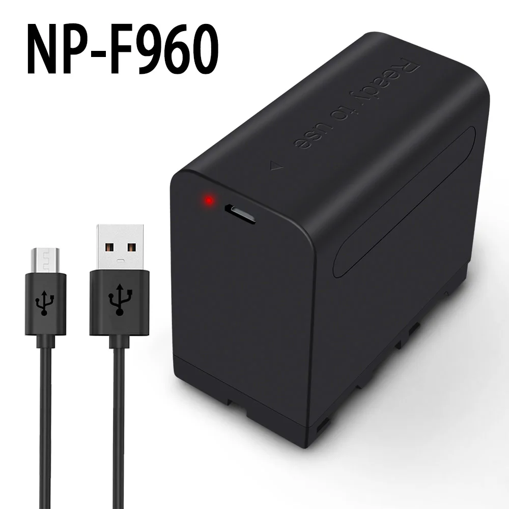 

USB Input 6000mAh NP-F970 NP-F980 F960 F970 Battery for Sony NP-F550 NP-F770 NP-F750 NP F770 NPF960 NPF970 DCR-SC100