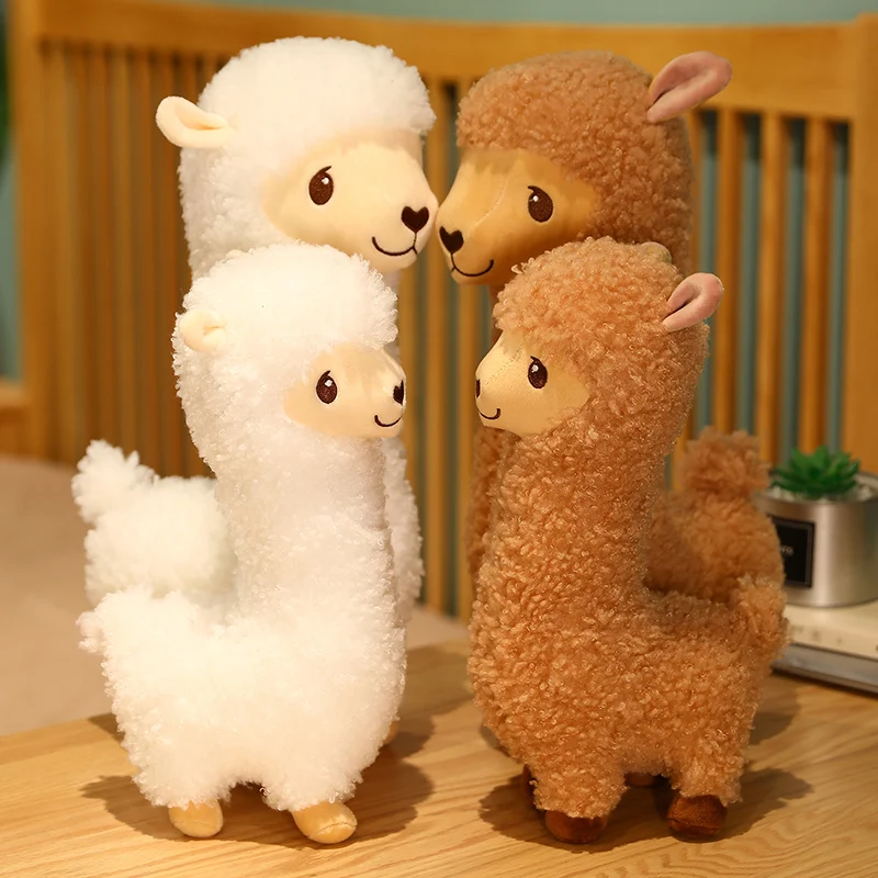 Lovely Alpaca Plush Toy Japanese Alpaca Soft Stuffed Cute Sheep Llama Animal Dolls Sleep Pillow Home Bed Decor Gift