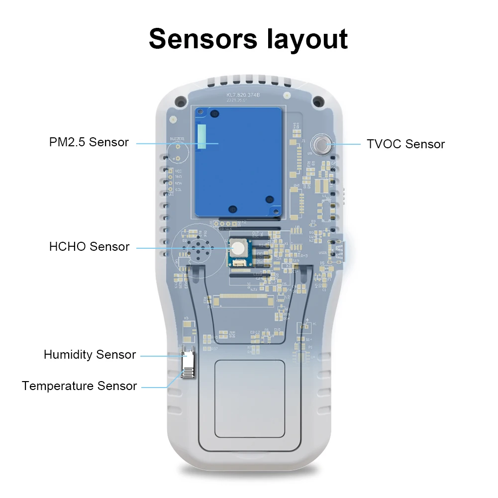 Imagem -04 - Bose-monitor de Qualidade do ar com Sensores Reais Co2 co Pm2.5 Hcho Tvoc Temperatura Umidade Home Detector
