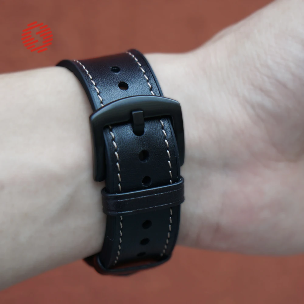 Shengone pulseira de couro e silicone macio para apple watch, da moda para apple watch séries 5 4 40 44mm, pulseira de substituição para relógio 3 2 1 38 42mm