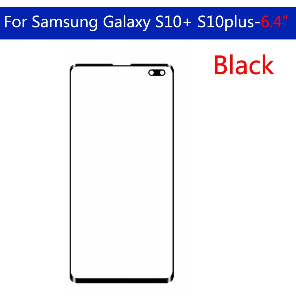 For Samsung Galaxy S10 G973 S10E G970 S10 5G S105G LCD Touch Screen Front Outer Glass Lens For S10+ G9750 G975 S10 plus