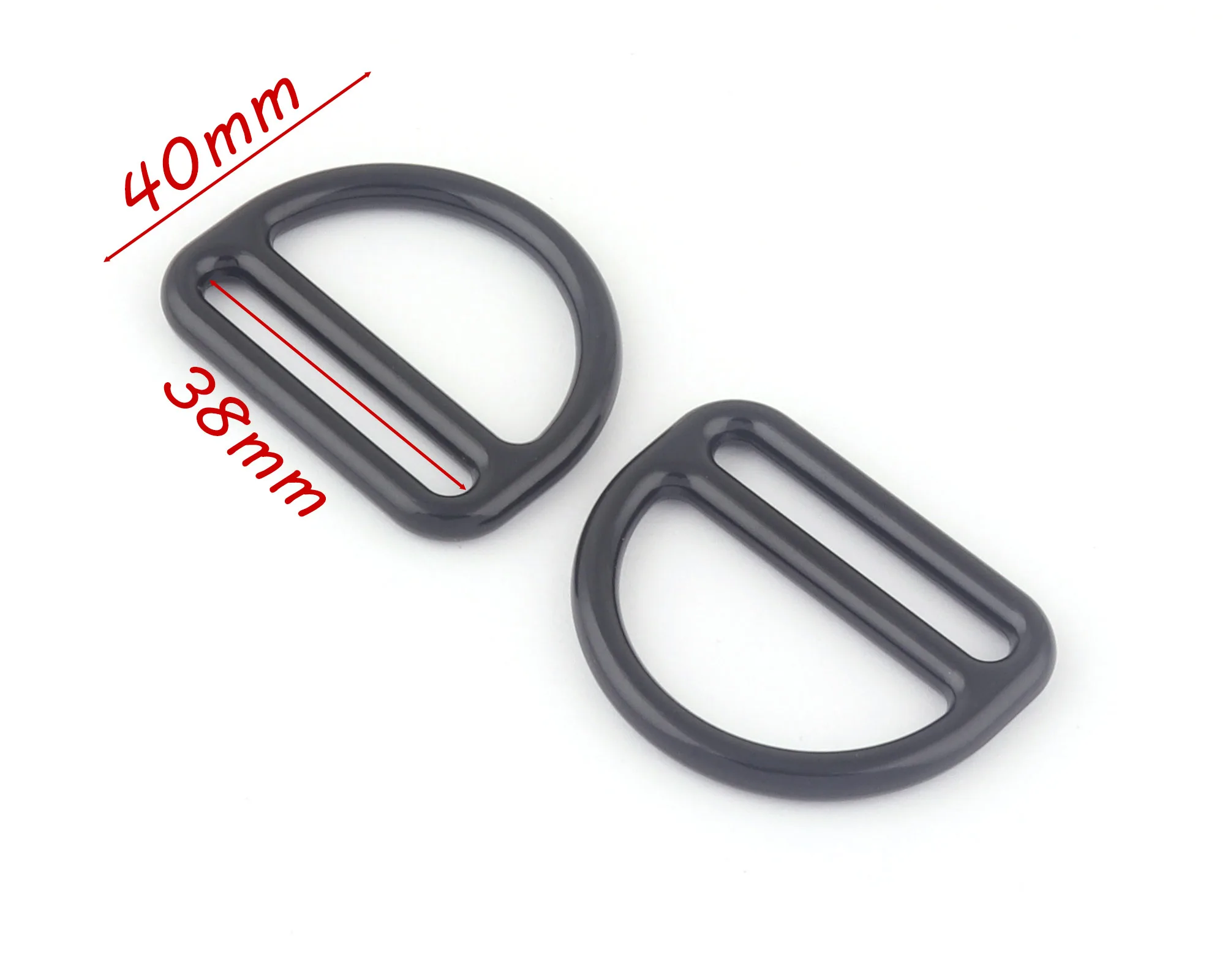 38mm Black Belt Adjuster Slide Buckles,Triangle Metal Dog Collar Purse Backpack Buckle,Strap Buckle Handbag Webbing For Hardware