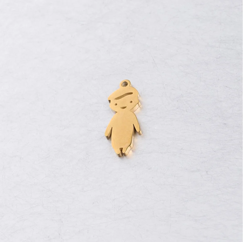 10 stks/partij Leuke Meisjes Jongens Charms Spiegel Polish Rvs Hanger Voor DIY Mode-sieraden Accessoires Groothandel