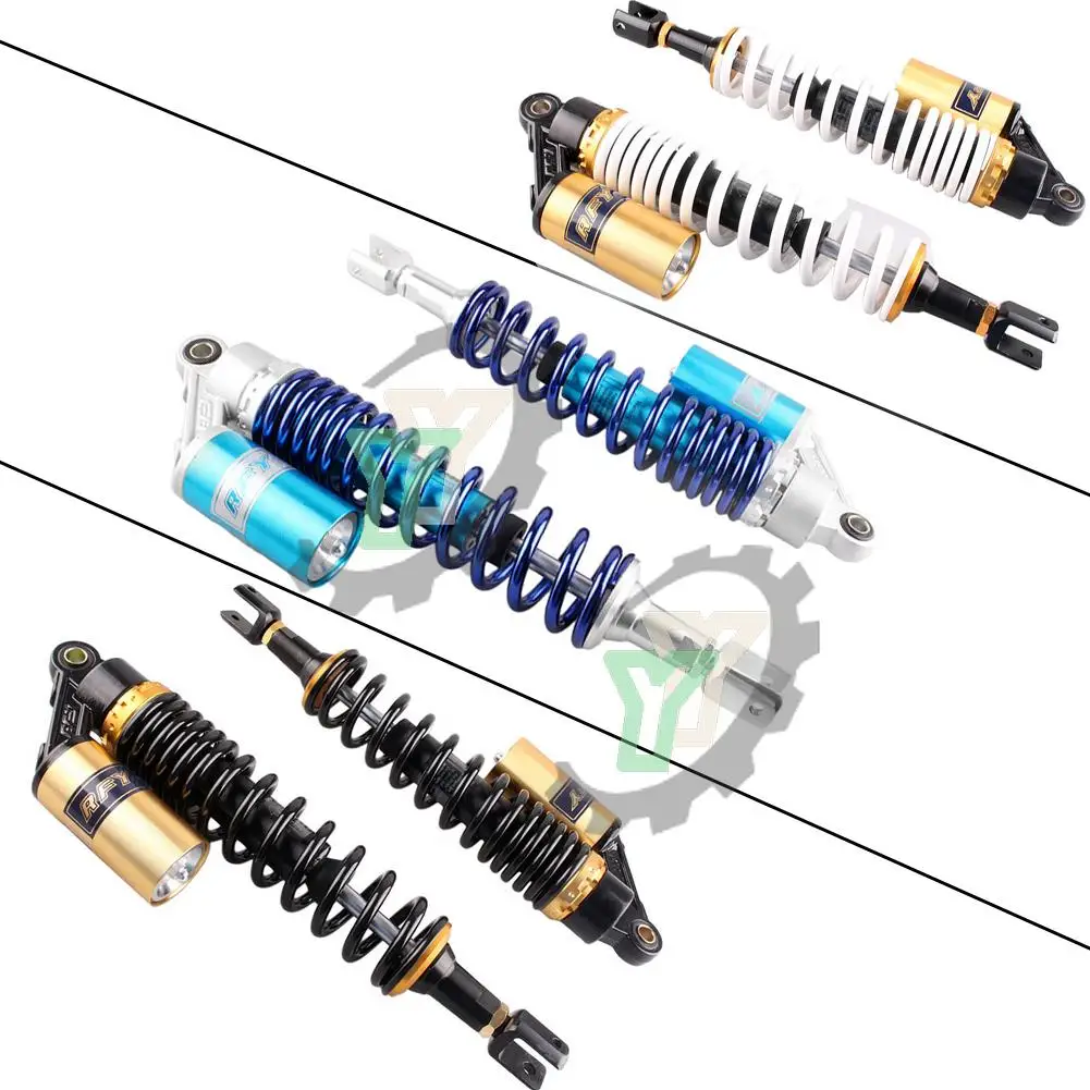 Universal Motorcycle Eye-Eye 415MM Pair Rear Air Shock Absorbers Suspension ATV Quad Scooter Kart Dirt Sport Bikes Motor U Type